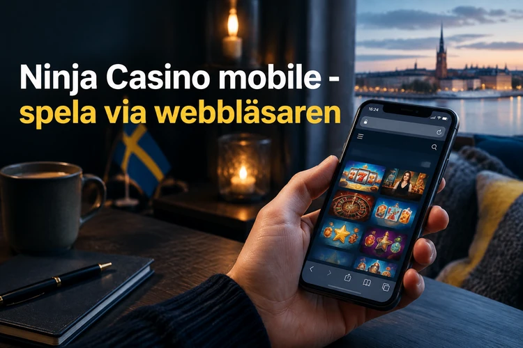 Ninja Casino mobile - spela via webbläsaren