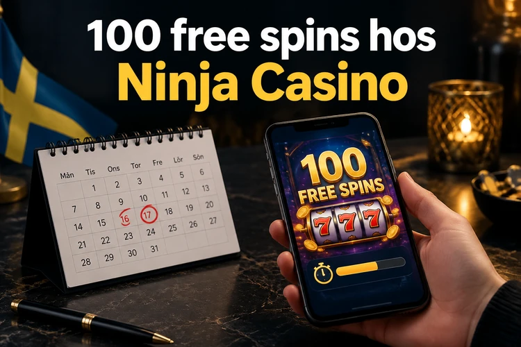 100 Free spins hos Ninja Casino
