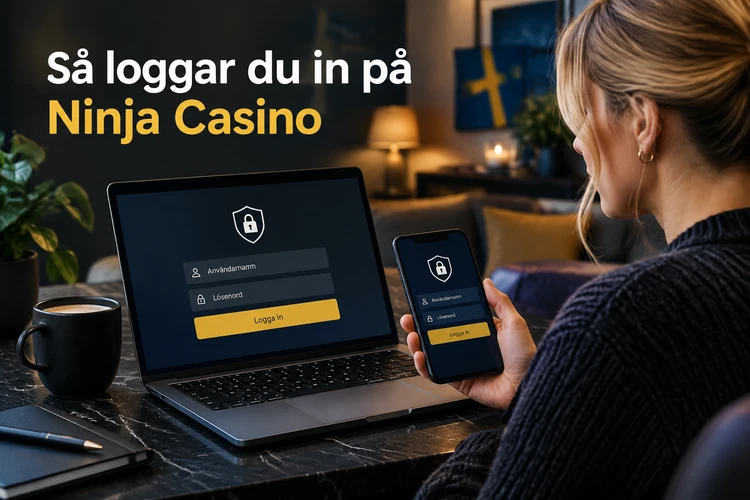 Så loggar du in på Ninja Casino